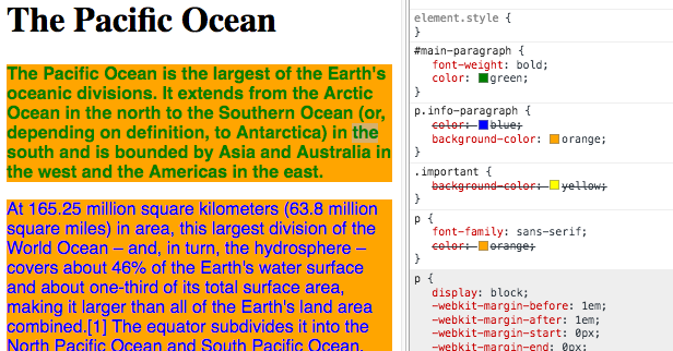 Screenshot of CSS rule overrides in Chrome Dev Tools